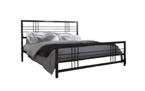 Cama de Ferro Meryn Preto King Size 1,86x1,98